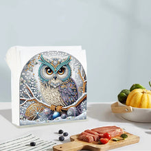 Load image into Gallery viewer, Acrylic Owl Diamond Painting Paper Towel Holder for Adults Kids Art Crafts

