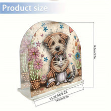 Load image into Gallery viewer, Acrylic Cats Dogs Diamond Painting Paper Towel Holder for Home Art Crafts
