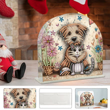 Load image into Gallery viewer, Acrylic Cats Dogs Diamond Painting Paper Towel Holder for Home Art Crafts
