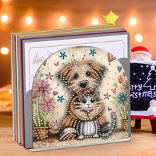 Load image into Gallery viewer, Acrylic Cats Dogs Diamond Painting Paper Towel Holder for Home Art Crafts
