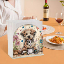 Load image into Gallery viewer, Acrylic Cats Dogs Diamond Painting Paper Towel Holder for Home Art Crafts
