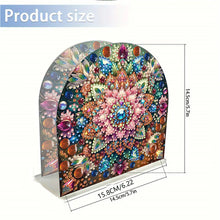 Load image into Gallery viewer, Acrylic Mandala Diamond Painting Paper Towel Holder for Home Art Crafts

