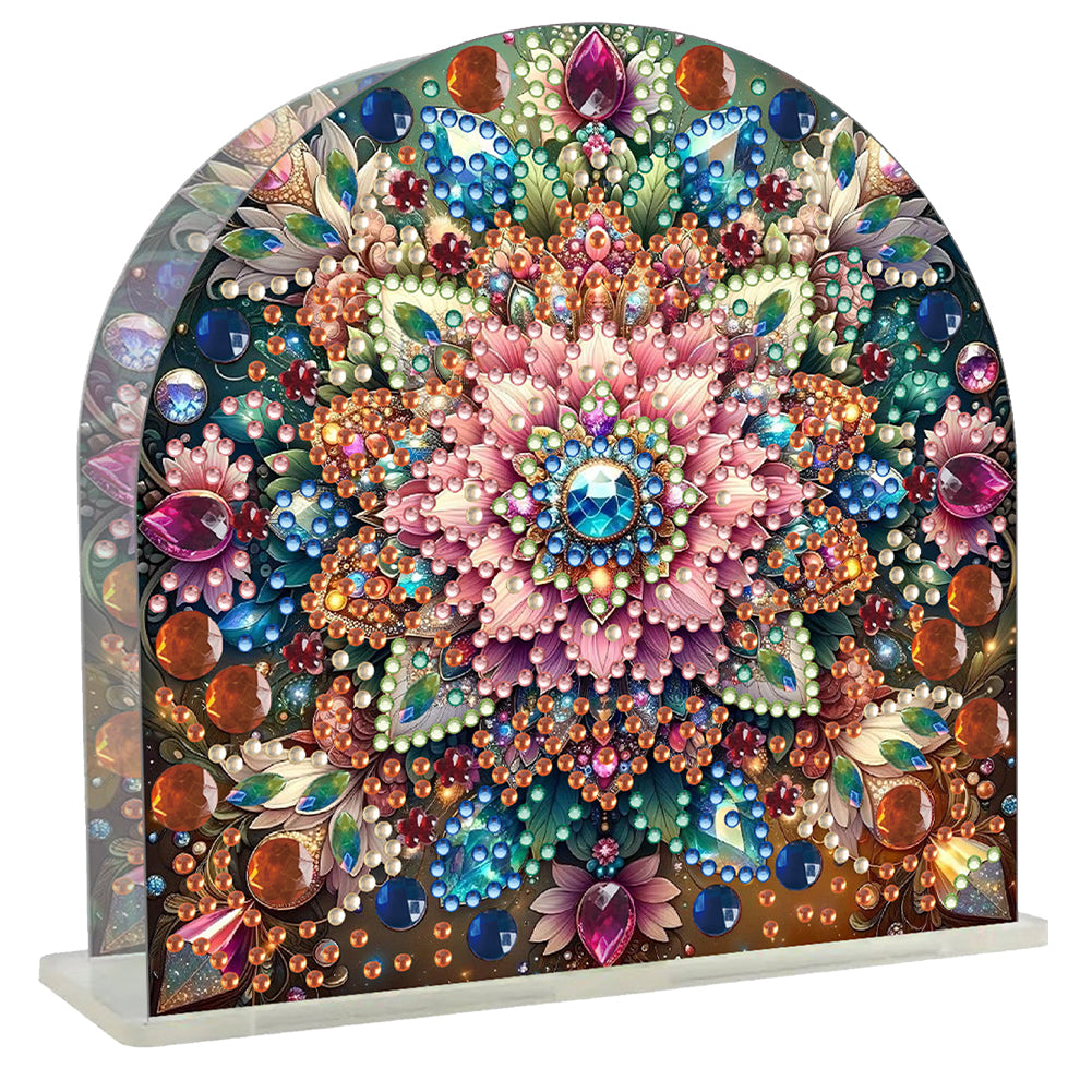 Acrylic Mandala Diamond Painting Paper Towel Holder for Home Art Crafts