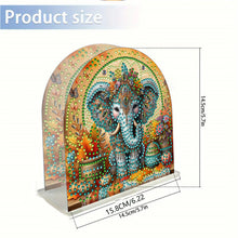 Load image into Gallery viewer, Acrylic Elephant Diamond Painting Paper Towel Holder for Home Art Crafts
