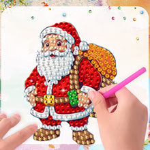 Load image into Gallery viewer, 8Pcs Acrylic Xmas Tree Snowman Diamond Art Magnets Decals for Fridge Whiteboards

