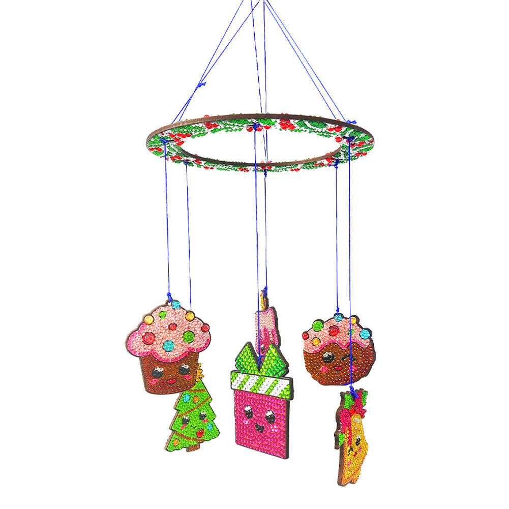 Christmas Diamond Painting Wind Chimes DIY Wind Chime Kit Diamond Art Wind Chime