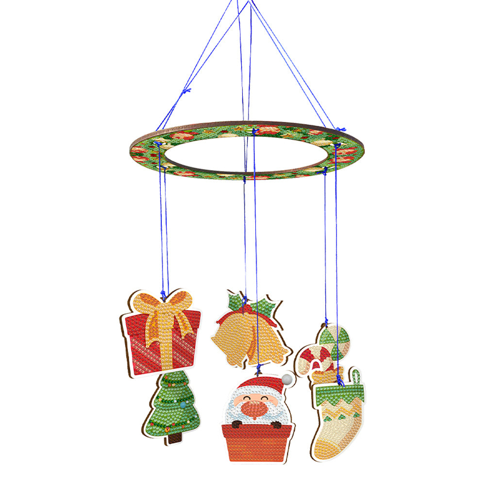 Christmas Diamond Painting Wind Chimes DIY Wind Chime Kit Diamond Art Wind Chime