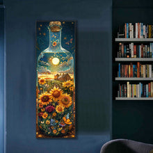 Load image into Gallery viewer, Diamond Painting - Full Round - Sunset sunflowers in glass bottle fantasy scenery (30*90CM)
