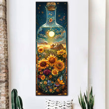 Load image into Gallery viewer, Diamond Painting - Full Round - Sunset sunflowers in glass bottle fantasy scenery (30*90CM)
