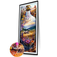 Load image into Gallery viewer, Diamond Painting - Full Round - Landscape, flowers and birds in glass bottle fantasy scenery (30*90CM)
