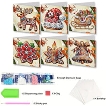 Load image into Gallery viewer, 6Pcs Butterfly DIY Diamond Painting Card Diamond Daily Wish Card for Adults Kids
