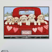 Load image into Gallery viewer, Diamond Painting - Full Square - Golden retriever on truck (40*30CM)
