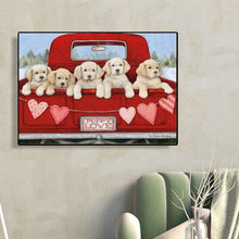 Load image into Gallery viewer, Diamond Painting - Full Square - Golden retriever on truck (40*30CM)
