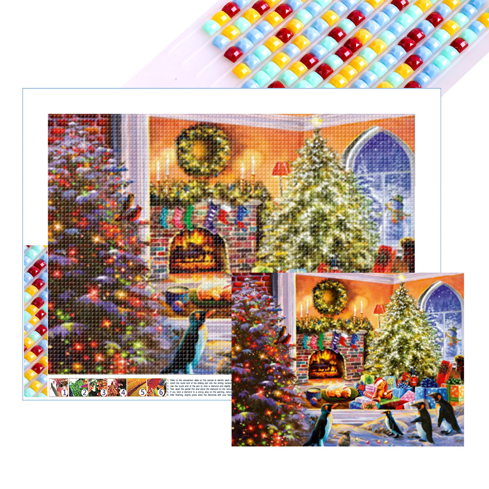 Diamond Painting - Full Square - Penguin Christmas (40*30CM)