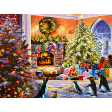 Load image into Gallery viewer, Diamond Painting - Full Square - Penguin Christmas (40*30CM)
