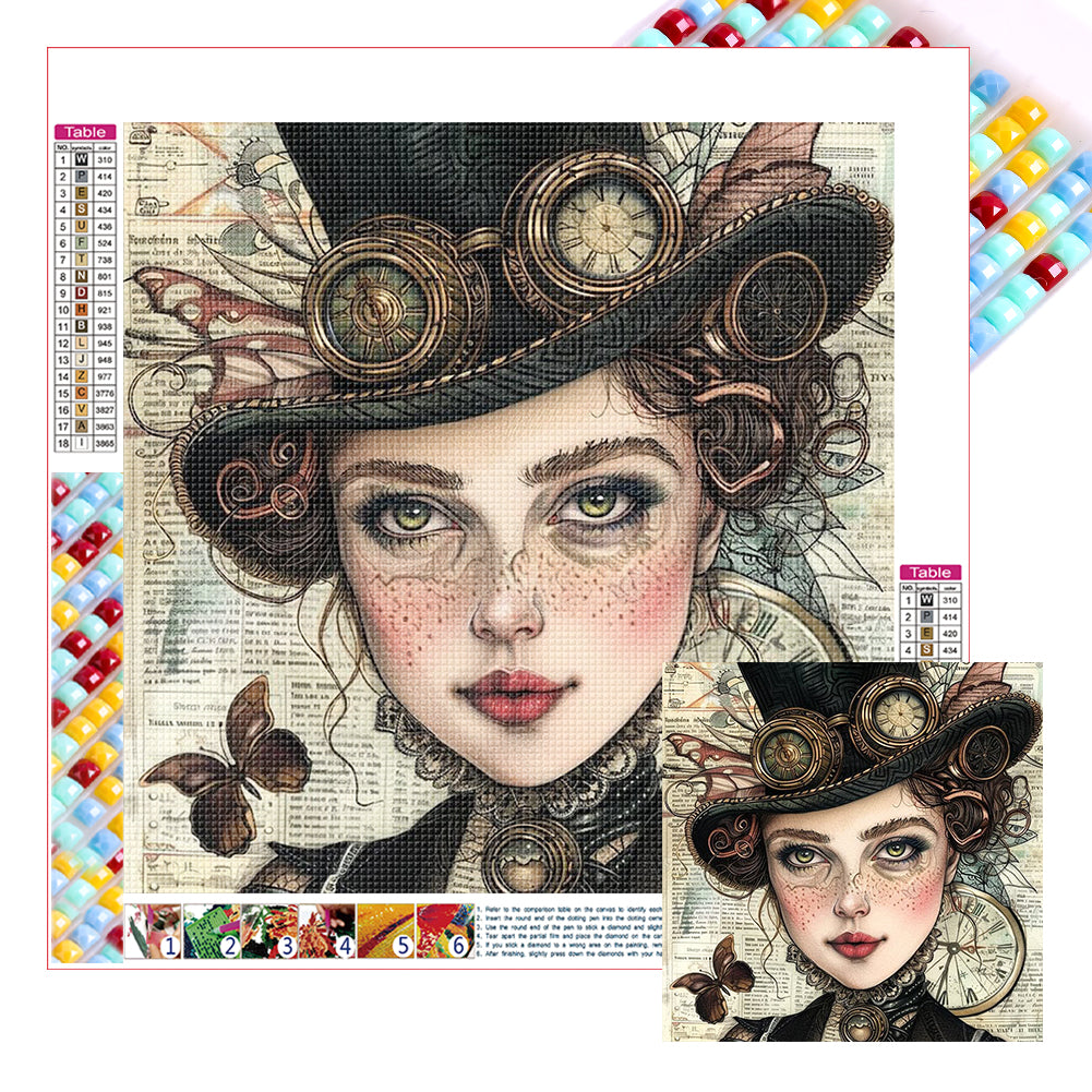 Diamond Painting - Full Square - Lady (40*40CM)