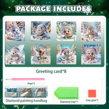 Load image into Gallery viewer, 8Pcs Christmas DIY Diamond Painting Card Diamond Daily Wish Card for Adults Kids
