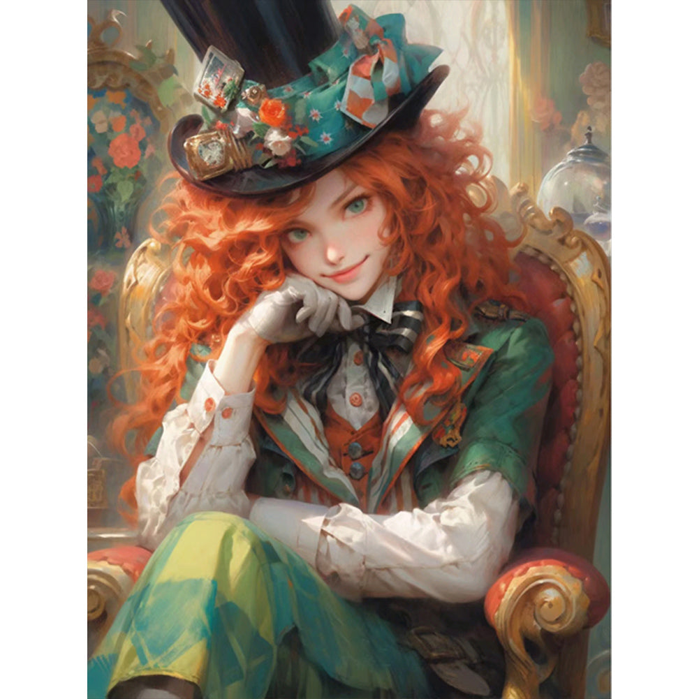 Diamond Painting - Full Round - Alice in Wonderland girl (30*40CM)