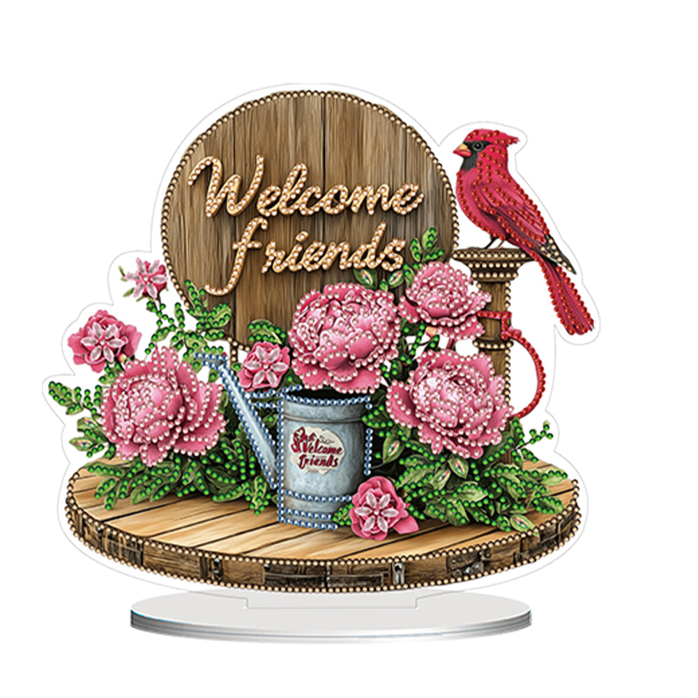 Acrylic Special Shape Moonlight Goddess Table Top Diamond Painting Ornament Kits