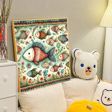 Load image into Gallery viewer, Diamond Painting - Full Round - Abstract fish school (40*40CM)
