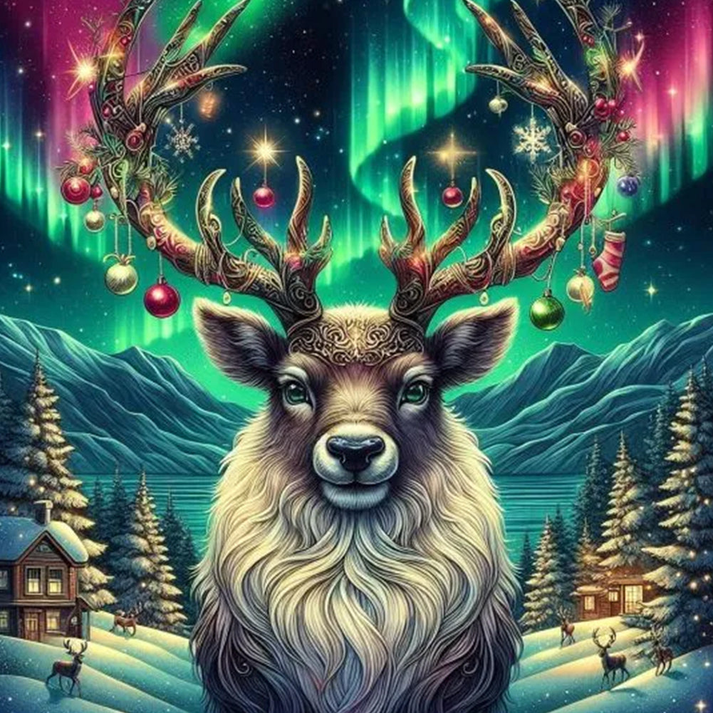 Diamond Painting - Full Round - Aurora elk (40*40CM)
