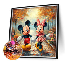 Load image into Gallery viewer, Diamond Painting - Full Round - Mickey and Minnie under the fallen leaves (40*40CM)
