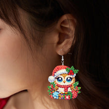 Load image into Gallery viewer, 6 Pairs Double Sided Christmas Owl Diamond Painting Earrings for Women Girls

