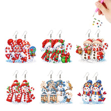 Load image into Gallery viewer, 6 Pairs Double Sided Christmas Tree Diamond Painting Earrings for Women Girls
