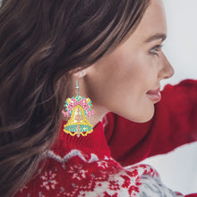 Load image into Gallery viewer, 6 Pairs Double Sided Christmas Snowflake Diamond Painting Earrings Jewelry
