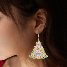 Load image into Gallery viewer, 6 Pairs Double Sided Christmas Snowflake Diamond Painting Earrings Jewelry
