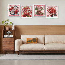 Load image into Gallery viewer, 4Pcs Partial Special Diamond Painting Set - Red fruit and red flower (30*30CM)
