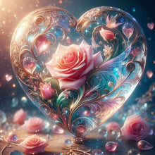 Load image into Gallery viewer, Diamond Painting - Full Round - Love pink rose (50*50CM)
