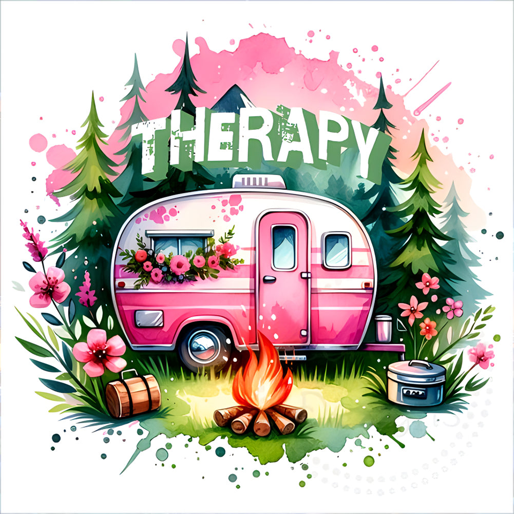 Diamond Painting - Full Round - Camping car (40*40CM)