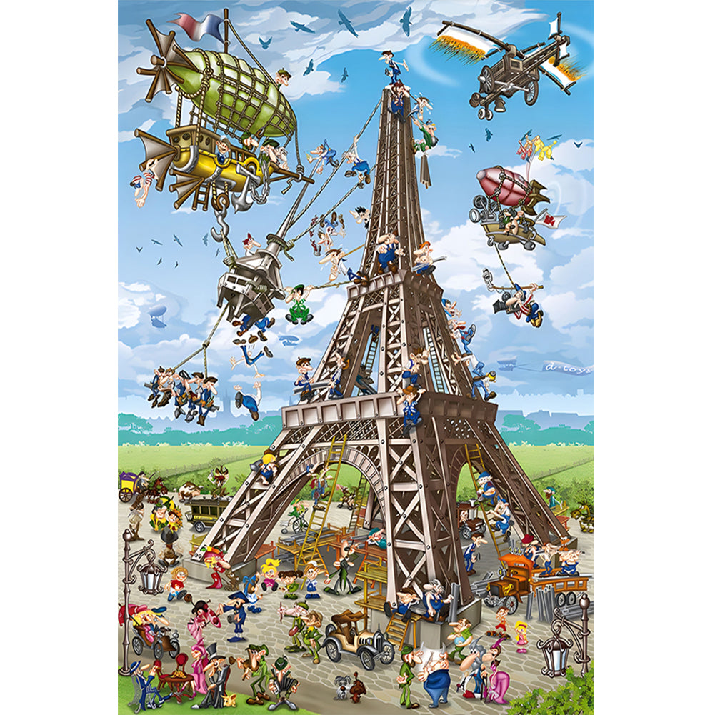 Diamond Painting - Full Round - Eiffel Tower (40*60CM)