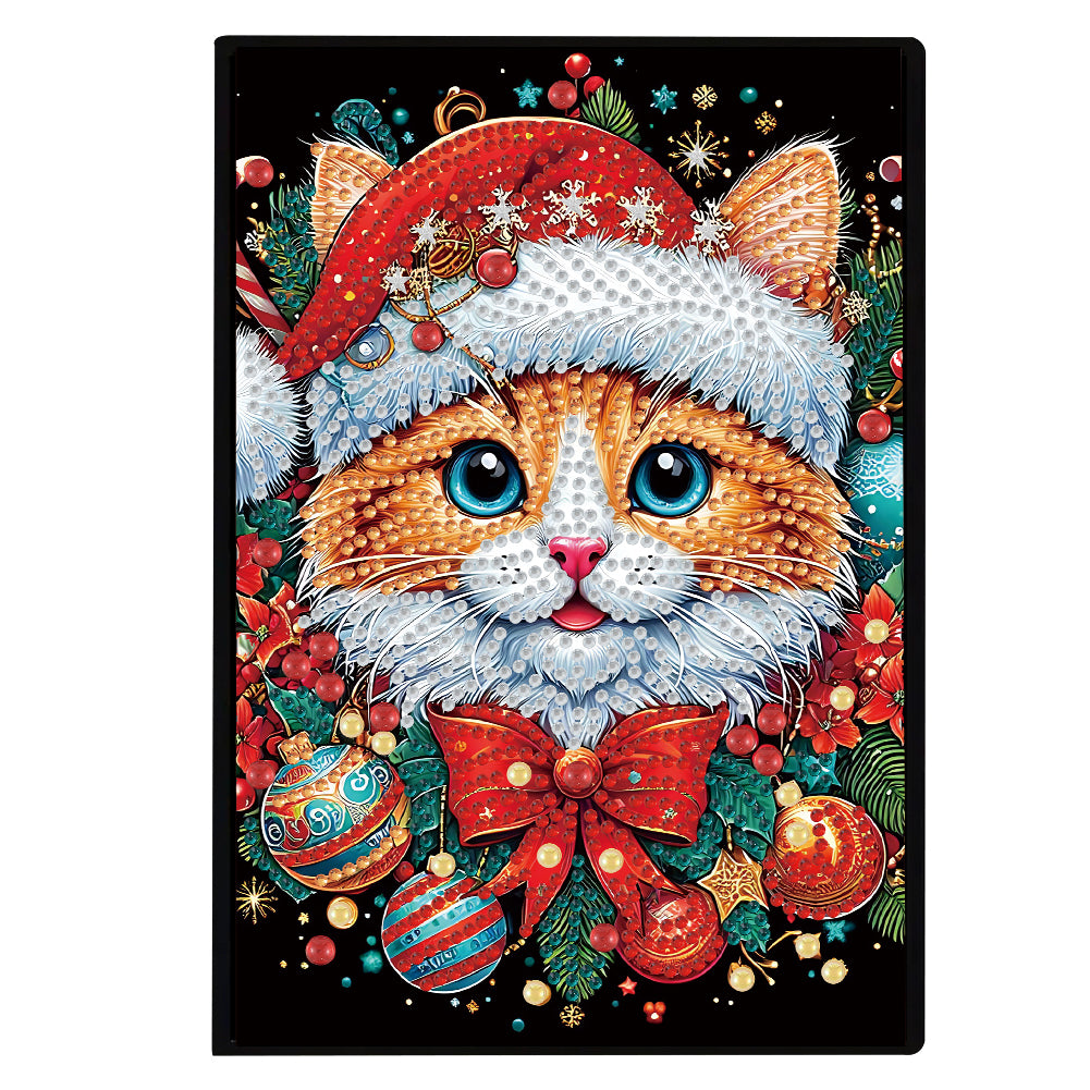 Christmas 5D Diamond Painting Notebook Diamond Art Diary Book for Adults Kids