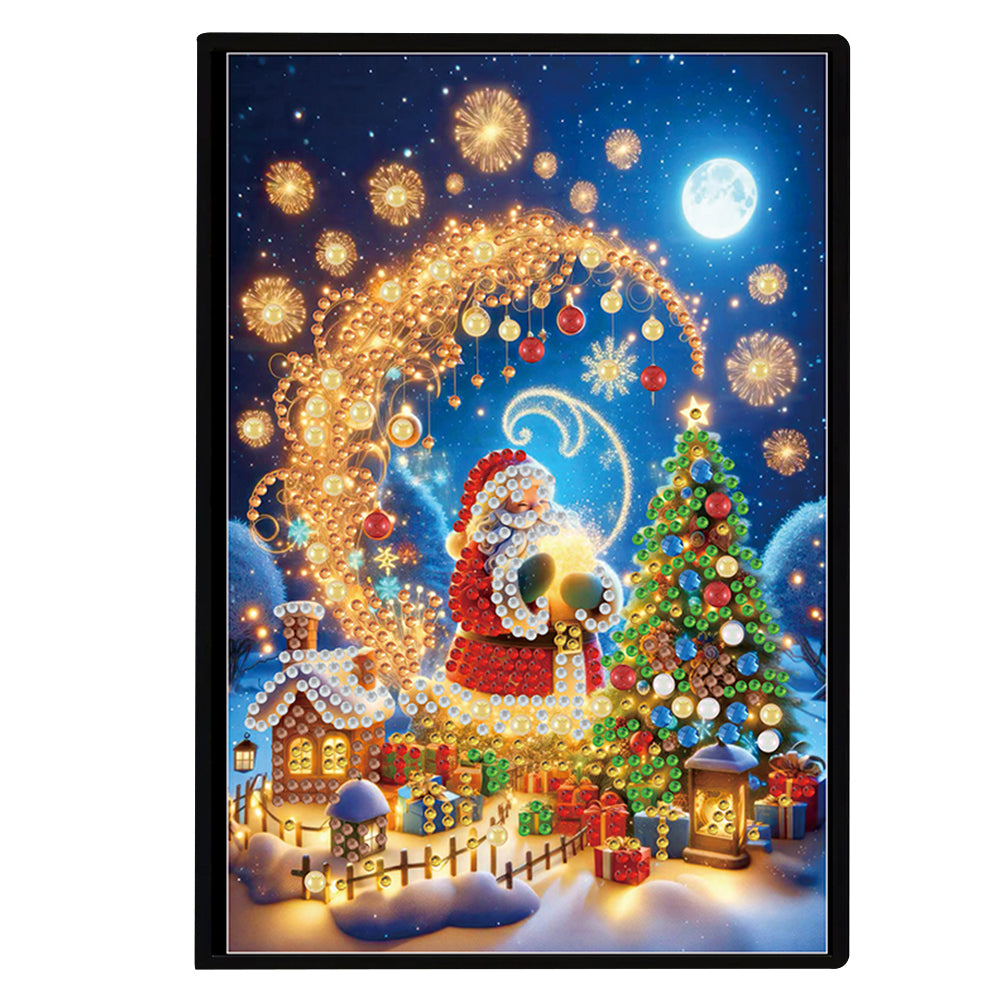 Christmas 5D Diamond Painting Notebook Diamond Art Diary Book for Adults Kids