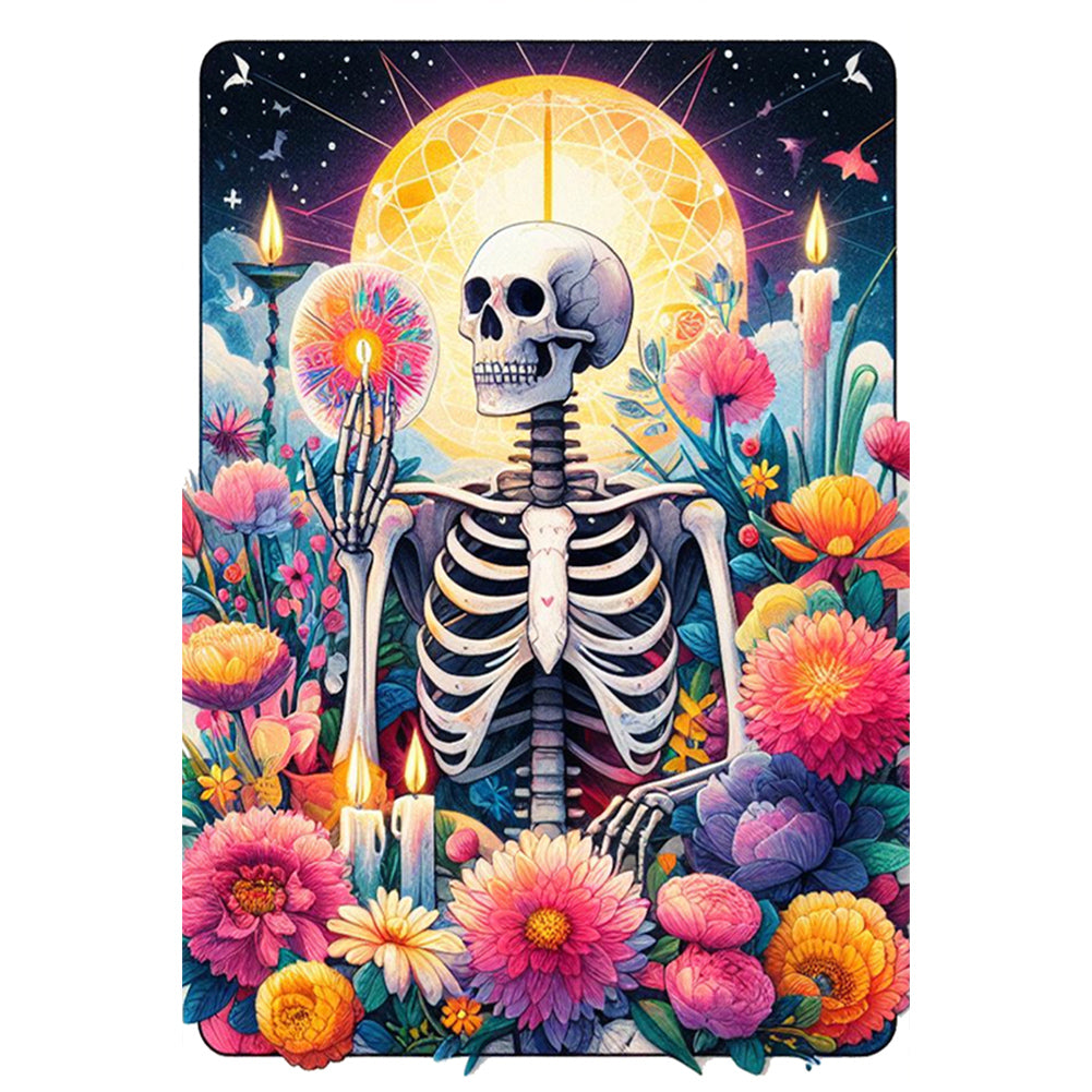 Diamond Painting - Full Round - Skull and Flower Tarot (40*60CM)