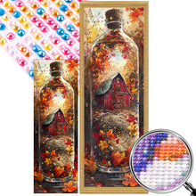 Load image into Gallery viewer, AB Diamond Painting - Full Round - Autumn barn glass bottle (30*90CM)
