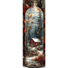 Load image into Gallery viewer, AB Diamond Painting - Full Round - Winter cabin glass bottle (30*90CM)
