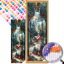 Load image into Gallery viewer, AB Diamond Painting - Full Round - Winter cabin glass bottle (30*90CM)
