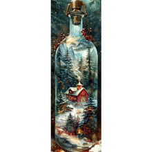 Load image into Gallery viewer, AB Diamond Painting - Full Round - Winter cabin glass bottle (30*90CM)
