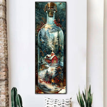 Load image into Gallery viewer, AB Diamond Painting - Full Round - Winter cabin glass bottle (30*90CM)
