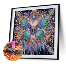 Load image into Gallery viewer, Diamond Painting - Partial Special Shaped - Black background butterfly (30*30CM)
