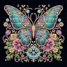 Load image into Gallery viewer, Diamond Painting - Partial Special Shaped - Black background butterfly (30*30CM)
