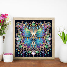 Load image into Gallery viewer, Diamond Painting - Partial Special Shaped - Black background butterfly (30*30CM)
