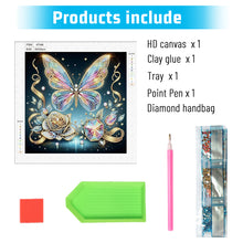 Load image into Gallery viewer, Diamond Painting - Partial Special Shaped - Black background butterfly (30*30CM)
