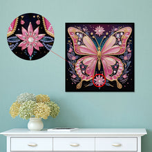 Load image into Gallery viewer, Diamond Painting - Partial Special Shaped - Black background butterfly (30*30CM)
