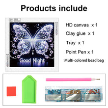 Load image into Gallery viewer, Diamond Painting - Partial Special Shaped - Black background butterfly (30*30CM)
