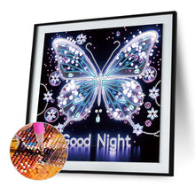 Load image into Gallery viewer, Diamond Painting - Partial Special Shaped - Black background butterfly (30*30CM)
