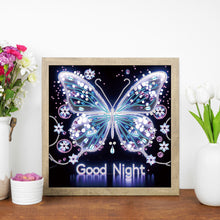 Load image into Gallery viewer, Diamond Painting - Partial Special Shaped - Black background butterfly (30*30CM)
